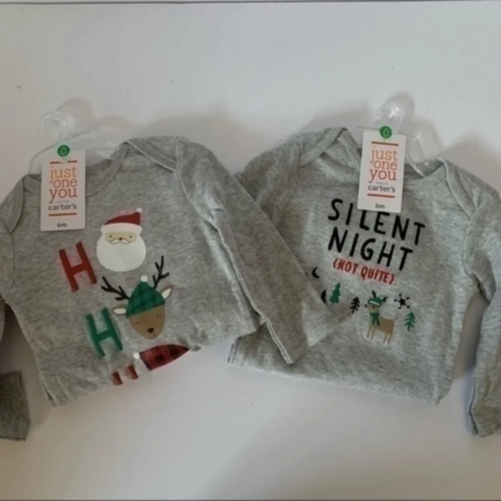 NWT. CARTER’S Christmas Bodysuits & Pants Set